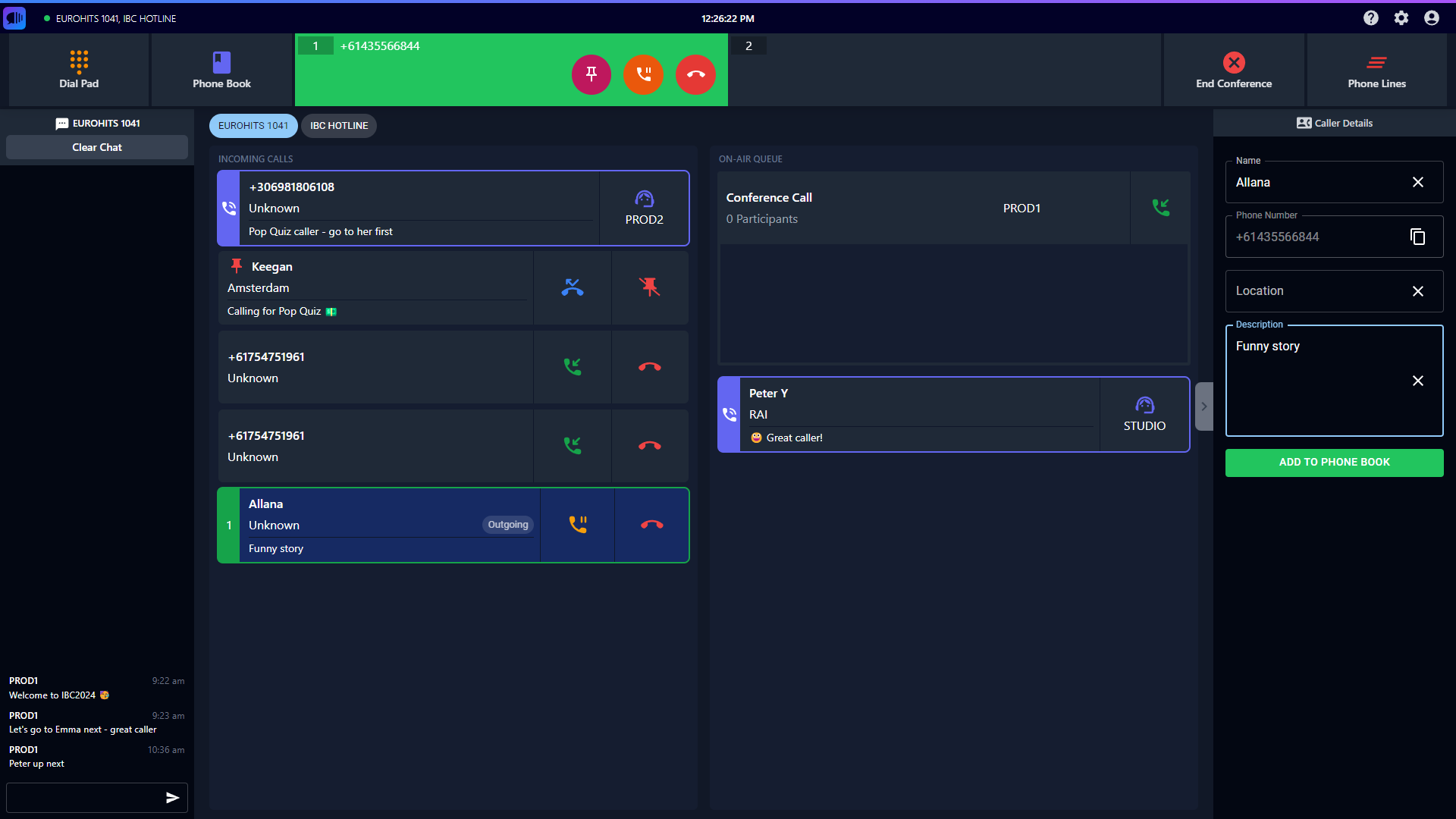 Audata Connect interface